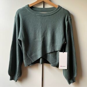NWT RARE Lululemon Reversible Crossover Sweater Medium Forest Size 2